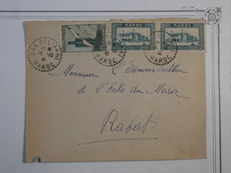 BM2  MAROC BELLE  LETTRE  1941 PETIT BUREAU  DAR BEL  AMRI A RABAT ++AFFRANCH. PLAISANT+++ - Lettres & Documents