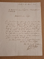 Lettre Franchise LUCELLE 1820 Mr PARAVICINI Maitre Des Forges Arrêt Tout Travail - Sin Clasificación