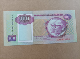 Billete De Angola De 100 Kwanzas, Serie AA, Año 1991, UNC - Angola