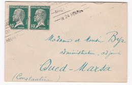 Oued Marsa , Pour Mr Byr , 2 Cachets  Oued Marsa  1925 - Briefe U. Dokumente