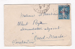 Strasbourg Destination Oued Marsa Algerie , Pour Mr Byr , 3 Cachets, Strasbourg , Oued Marsa 1925 - Storia Postale