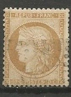 France - Type Cérès - N°36 - 10c. Bistre-jaune - Obl. GC - 1870 Assedio Di Parigi