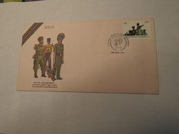 INDIA FDC 5TH BN(NAPIERS)THE RAJPUTANARIFLES 1995 - Gebruikt