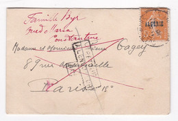 Oued Marsa à Paris Retour à L’envoyeur, Pour Mr Byr , 3 Cachets, Bougie , Oued Marsa 1925 - Brieven En Documenten