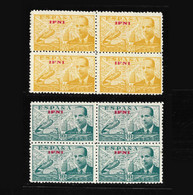 IFNI 1948 Juan  Cierva.Habilitado.Blq 4.MNH.Edifil 57-58 - Ifni