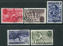 SOVIET UNION 1940 Physical Culture Used.  Michel 752-57 - Gebraucht