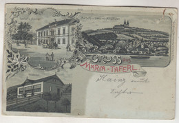 C3281) GRUSS Aus MARIA TAFERL - LITHO Mit Gasthof Zum HIRSCHEN U. Veranda Mondschein 1900 - Maria Taferl