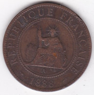 Indochine 1 Centième 1888 A , En Bronze, Lec# 40 - Indochine