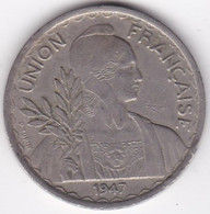 Indochine Union Française, 1 Piastre 1947, Tranche Striée, Cupronickel, Lec# 320 - Indocina Francese