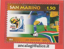RSM F.lli Nuovi 0452 - San Marino 2010 - "MONDIALI DI CALCIO IN SUD AFRICA" 1v.** - - Unused Stamps