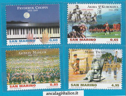 RSM F.lli Nuovi 0456 - San Marino 2010 - "MAESTRI DELL'ARTE" Serie Di 4v.** - - Ongebruikt