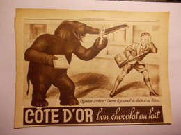Reclame  Uit Oud Tijdschrift 1936 - Cote D'Or Bon Chocolat Au Lait - Offensive Scolaire - Chocolat