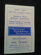 POUISHNOFF PIANISTE PIANO KLAVIER PIANIST BASIL CAMERON CONDUCTOR DIRIGENT CONCERT FLYER HANDBILL - Programme