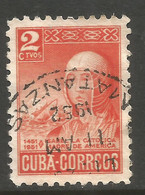 CUBA. 1951. 2c ISABELLA USED MATANZAS POSTMARK. - Oblitérés