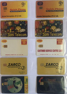 PAKISTAN DIFFERENT COMPANIES Chip  : 10 DIFFERENT CARDS AS PICTURED ( Lot 13 ) USED - Pakistán