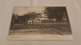 ANTIQUE POSTCARD SÃO TOME E PRINCIPE - A ESTAÇAÕ TELEGRAFICA UNUSED - Sao Tomé E Principe