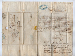 TB 3842 - 1842 - LAC - Lettre De Me CAMBIER Huissier à LAON Pour Me BOUISSOU Avoué à CHAROLLES - 1849-1876: Période Classique