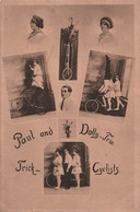 CPA Cirque - Paul And Dolly Trio - Frick Cyclists - Cyclistes - Monocycle - Artistes équilibristes - Zirkus