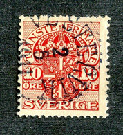 22 Sweden 1910 Scott O33- Mi.22 Used (Offers Welcome!) - Postage Due