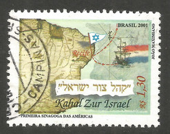 BRAZIL. 2001. R$1.30 KAHAL ZUR ISRAEL USED CAMPINAS - Usados
