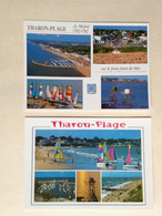 44 THARON-PLAGE SAINT-MICHEL-CHEF-CHEF Lot De 2 Cartes Non écrites Ecole De Voile Voilier - Tharon-Plage