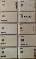 PAKISTAN White Cards INDUS TEL Rarer Small Prints10 DIFFERENT CARDS AS PICTURED ( SET 3§ ) USED - Pakistán