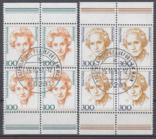 BRD  1955-1956, 4erBlock, Gestempelt, Frauen, 1997 - Oblitérés
