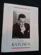 JULIUS KATCHEN PIANISTE KLAVIER PIANIST PIANO RECITAL PARIS CONCERT PROGRAMME PROGRAM - Programme