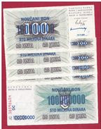 BOSNIA 5x 100.000.000 Dinara 10.9.1993 Pick 37 - Bosnië En Herzegovina