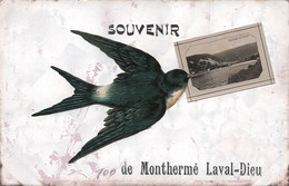 CPA Souvenir De Monthermé Laval Dieu - Hirondelle Portant Une Vue De Monthermé - Souvenir De...