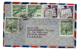 CHILI -1961 --lettre  SANTIAGO   Pour NANTERRE- 92 (France)..timbres (avion , ....) ,  Cachet - Chili