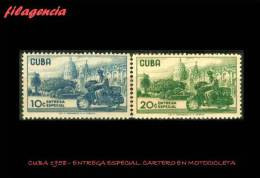 CUBA MINT. 1958-01 SELLOS DE ENTREGA ESPECIAL. CARTERO EN MOTOCICLETA - Nuevos