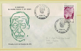 CARTE CANCELLATION II SYMPOSIUM PADRE FEIJOO ET SON SIECLE 1976 ESPAGNE - Ecrivains