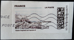 France Timbre Imprimé Sur Laposte.fr Nature Et Paysages Bord De Mer Lettre Verte Sur Fragment Avec Cachet De La Poste - Printable Stamps (Montimbrenligne)