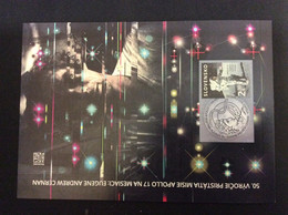 2022 PaL 83 Souvenir Sheet Grande Carte Maximum Mission Sur La Lune Apollo 17 Astronaute Slovaque Eugèn Cernan - Andere & Zonder Classificatie