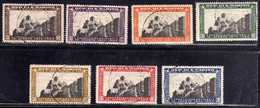 SAN MARINO 1935 ANNIVERSARIO 12 FONDAZIONE DEL FASCIO 12TH ANNIVERSARY FASCISM FOUNDATION SERIE COMPLETA USATA USED - Oblitérés