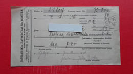 Insurance Company.Jadranska Zavarovalna Druzba.Ljubljana.Riunione Adriatica Di Securta V Trstu/Trieste - Chèques & Chèques De Voyage