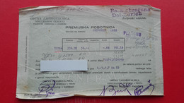 Insurance Company.Assicurazioni Generali-Trieste.Ljubljana.Premijska Pobotnica - Cheques & Traveler's Cheques