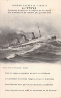 CPA BATEAU GUERRE NAVALE - 1914 15 1916 - LUTETIA - Croiseur Auxiliaire Français De 1er Rang En Manoeuvre De Combat - Krieg