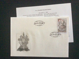 2002 Yvert BF 18 FDC 270 Cardinal Alexander Rudnay - Briefe U. Dokumente