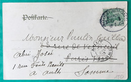 Allemagne, Sur Carte - BAHNPOST FRANKFURT (MAIN) - BASEL 18.7.1903 - (C630) - Cartas & Documentos