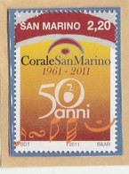 RSM F.lli Nuovi 0463 - San Marino 2011 - "50° Anniv. CORALE DI SAN MARINO" 1v.** - Nuevos