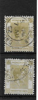 HONG KONG 1946 25c X 2 COLOUR VARIETIES SG 150 FINE USED Cat £9.50 - Used Stamps