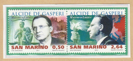 RSM F.lli Nuovi 0464 - San Marino 2011 - "ALCIDE DE GASPERI" 2v.** In Dittico - - Ungebraucht