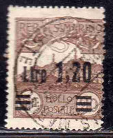 SAN MARINO 1926  VEDUTA SOPRASTAMPATO VIEW  LANDSCAPES SURCHARGED LIRE 1,20 SU CENT. 90c USATO USED OBLITERE' - Used Stamps