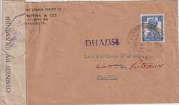 1945 - INDIA - ENVELOPPE AVEC CENSURE De CALCUTTA => PUTEAUX - 1936-47 King George VI