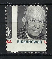 ETATS-UNIS Curiosités Ca.1961-70: TP "Eisenhower" De 3c Avec Sup. PAC Horiz. Et PAC Vert., Neuf**  TTB - Abarten & Kuriositäten