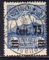 SAN MARINO 1926  VEDUTA SOPRASTAMPATO VIEW  LANDSCAPES SURCHARGED CENT. 75 SU 90c USATO USED OBLITERE' - Oblitérés