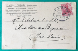 Allemagne, Sur Carte - BAHNPOST COLN (REIN) - VERVIERS 25.5.1905 - (C638) - Covers & Documents