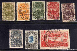 REPUBBLICA DI SAN MARINO 1923PRO CROCE ROSSA ITALIANA ITALIAN RED CROSS SERIE COMPLETA COMPLETE SET USATA USED OBLITERE' - Used Stamps